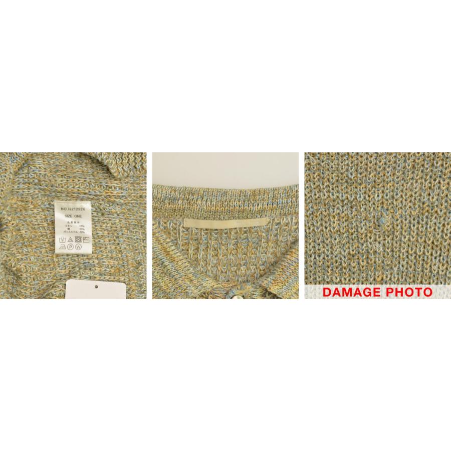 【little$uzie】ls21292K Linen Cotton Mix Color Polo リネンコットン ミックス ポロ長袖ニットセーター little$uzie】ls21292K Linen Cotton Mix Color Polo リネンコットン