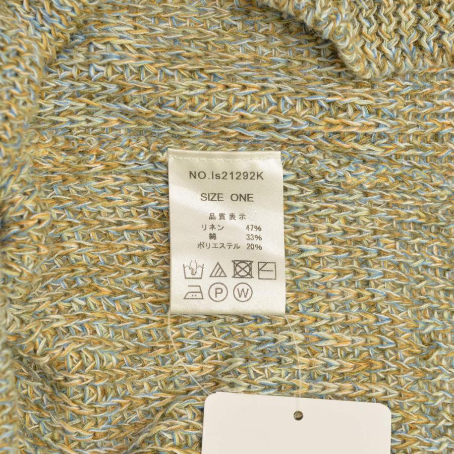 【little$uzie】ls21292K Linen Cotton Mix Color Polo リネンコットン ミックス ポロ長袖ニットセーター little $uzie / リトルスージー ls21292K Linen Cotton Mix Color Polo