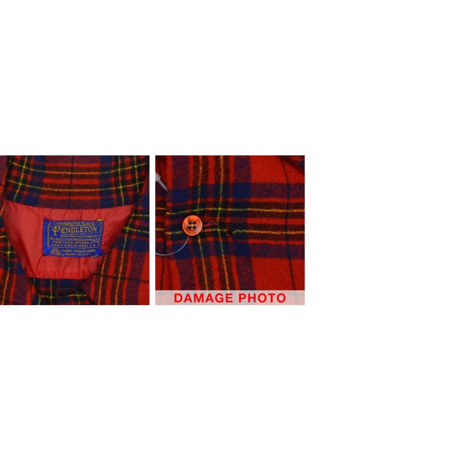 70s ペンドルトン Board shirt XL レッド×ネイビー×ブラック 70s