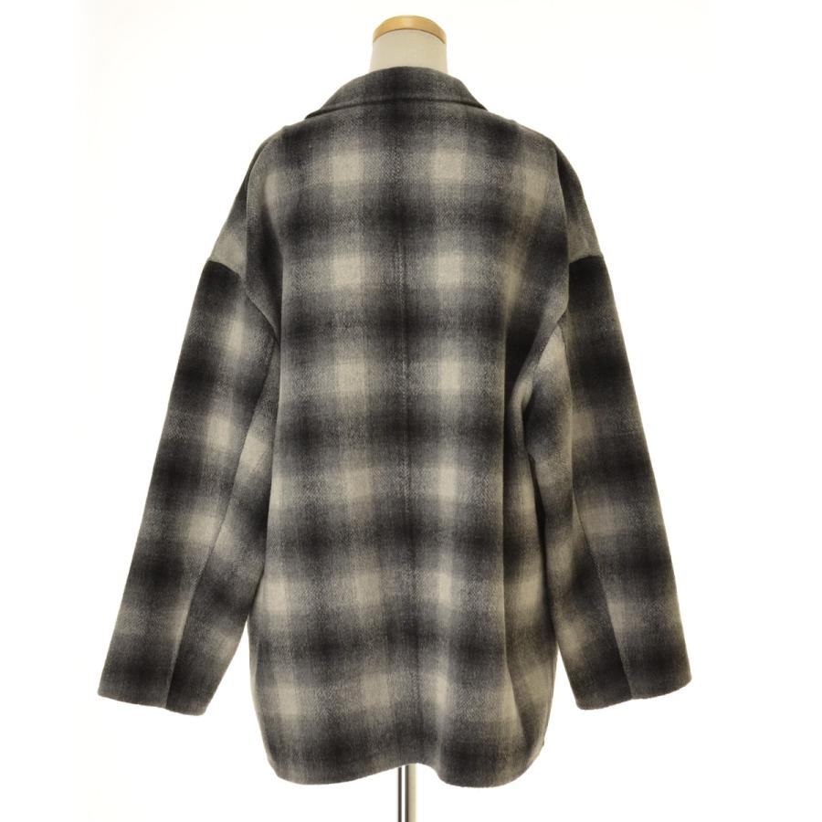 スピックアンドスパン 24AW チェックルーズジャケット　グレー Spick＆Span（スピック アンド スパン） SPICK AND SPAN / スピック