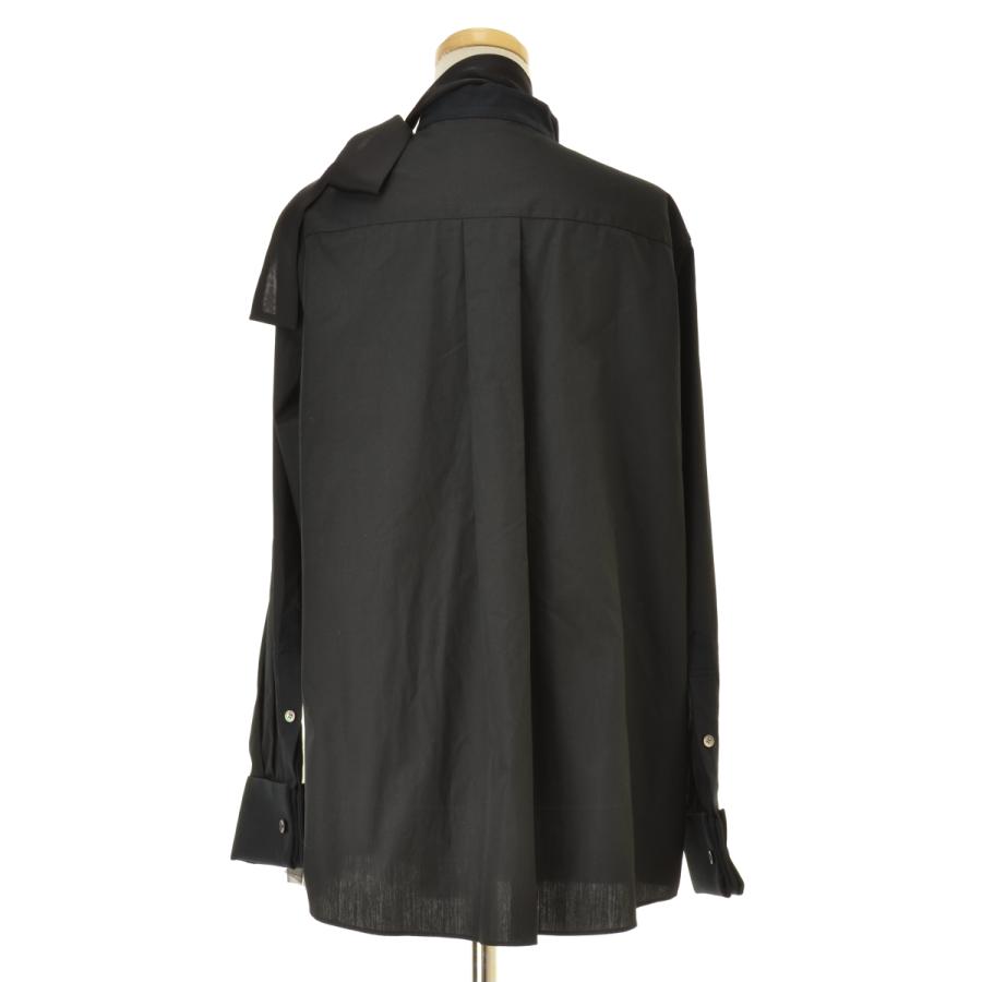 sacai（サカイ） 21-05611 コットンポプリン プリーツ 長袖シャツ