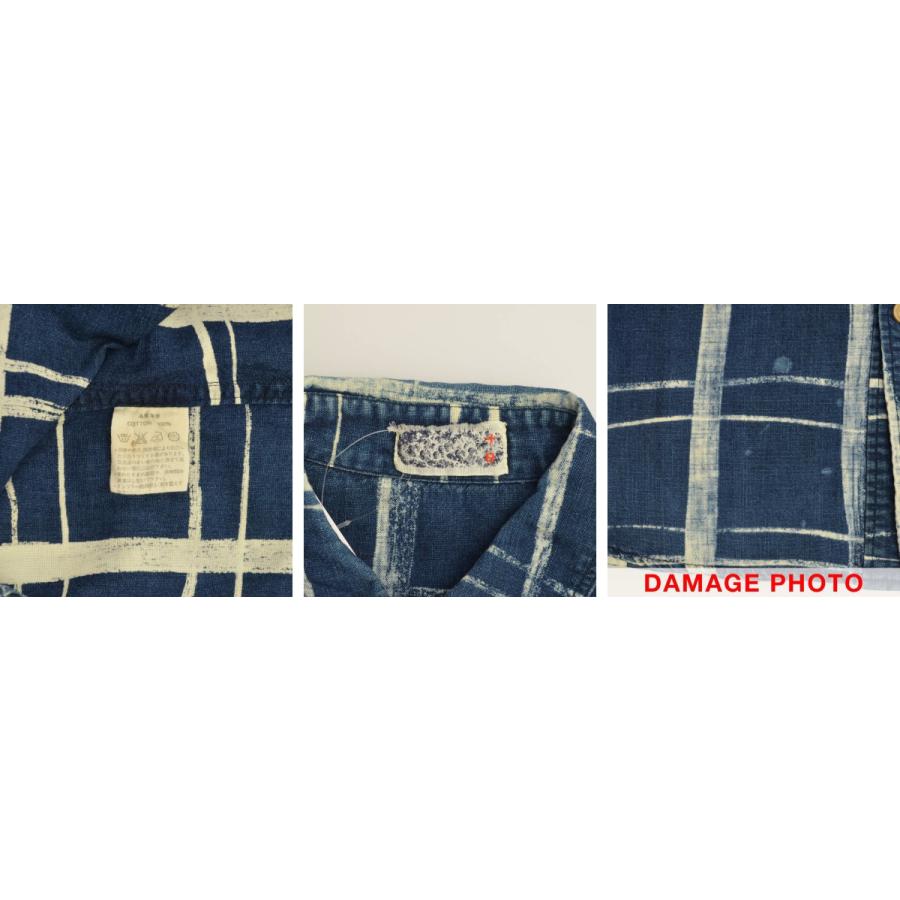 Pal'las Palace（パラスパレス） 十日 インディゴチェック 長袖シャツ