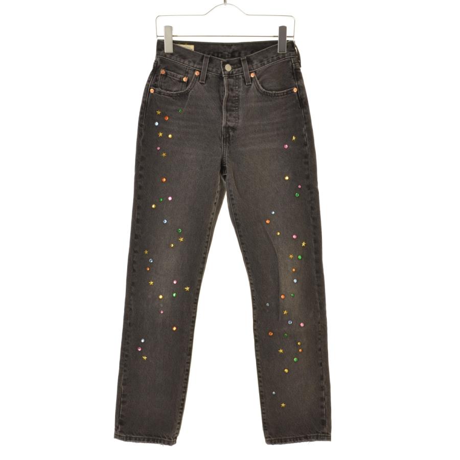メンズ レディース デニムパンツリーバイス LEVI'S125010465 リーバイスプレミアム 501 ORIGINAL GLITTER BOMBスタッズ付き ブラックデニム 黒グリッター ジェンダーフリー ローライズ ジーンズ ジーパン アメカジ Levis PReMIUM LeVIS / リーバイスプレミアム 12501-0465 FOR WOMEN
