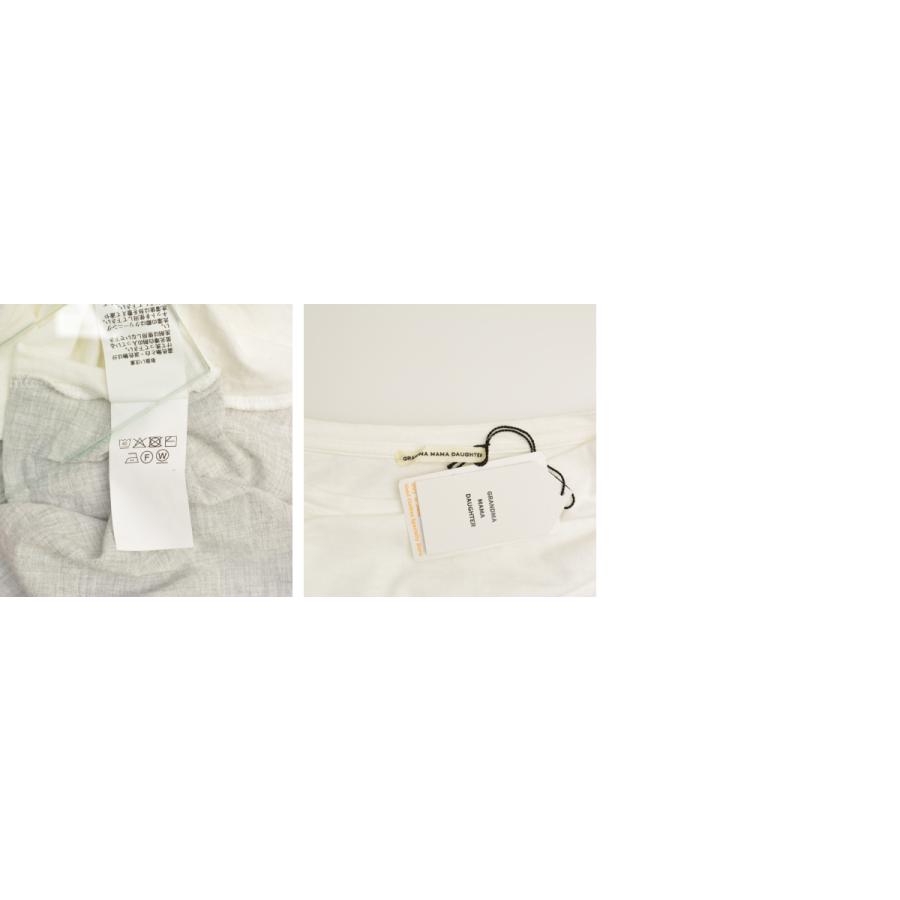 【GRANDMAMAMADAUGHTER】25AW GC2537231 バックギャザーボートネックカットソー五分袖カットソー GRANDMA MAMA DAUGHTER（グランマママドーター） GRANDMA MAMA