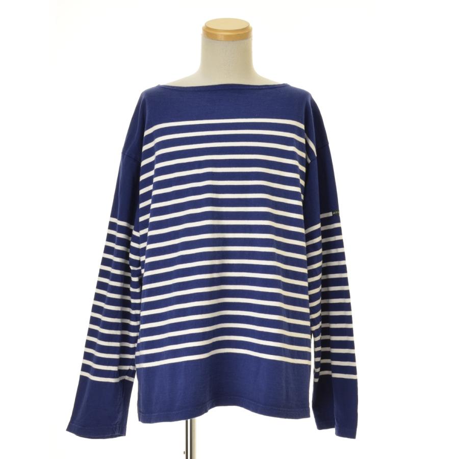 OUTIL / ウティ TRICOT AAST ビッグシルエット バスクシャツ ボーダー ボートネック 長袖カットソー | 