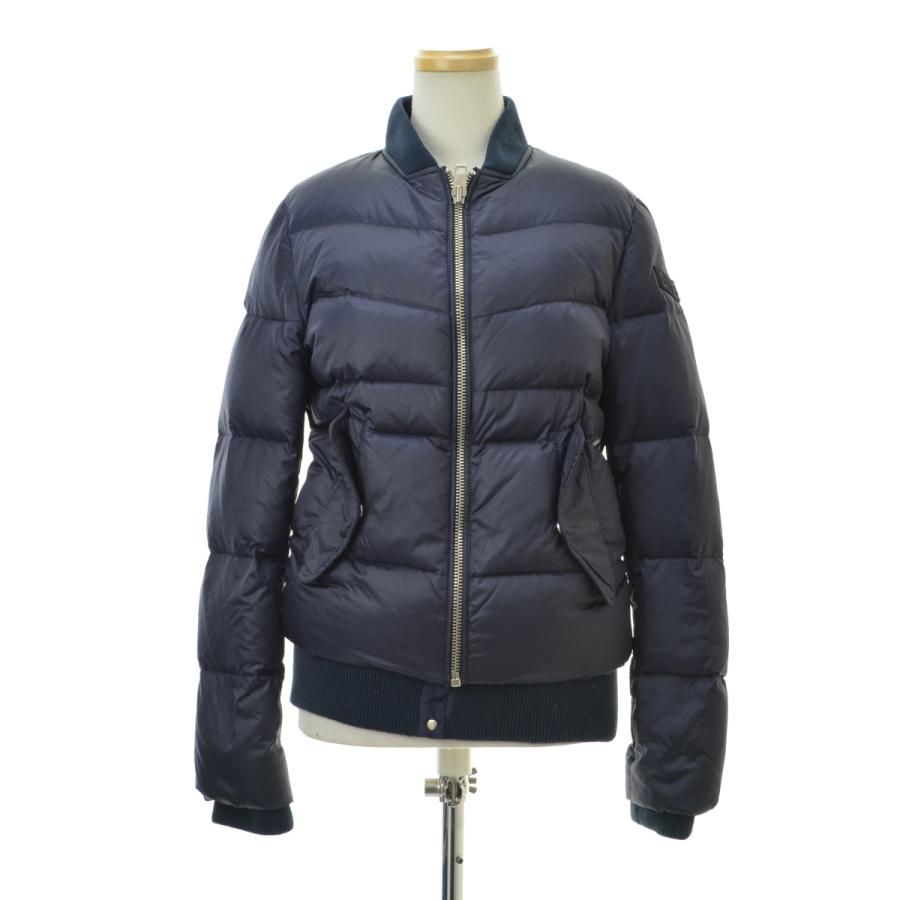 DIESEL 黒 ダウンジャケット キルティング　ダブルジップ DIESEL（ディーゼル） ジップアップ ダウンジャケット : ブランド古着