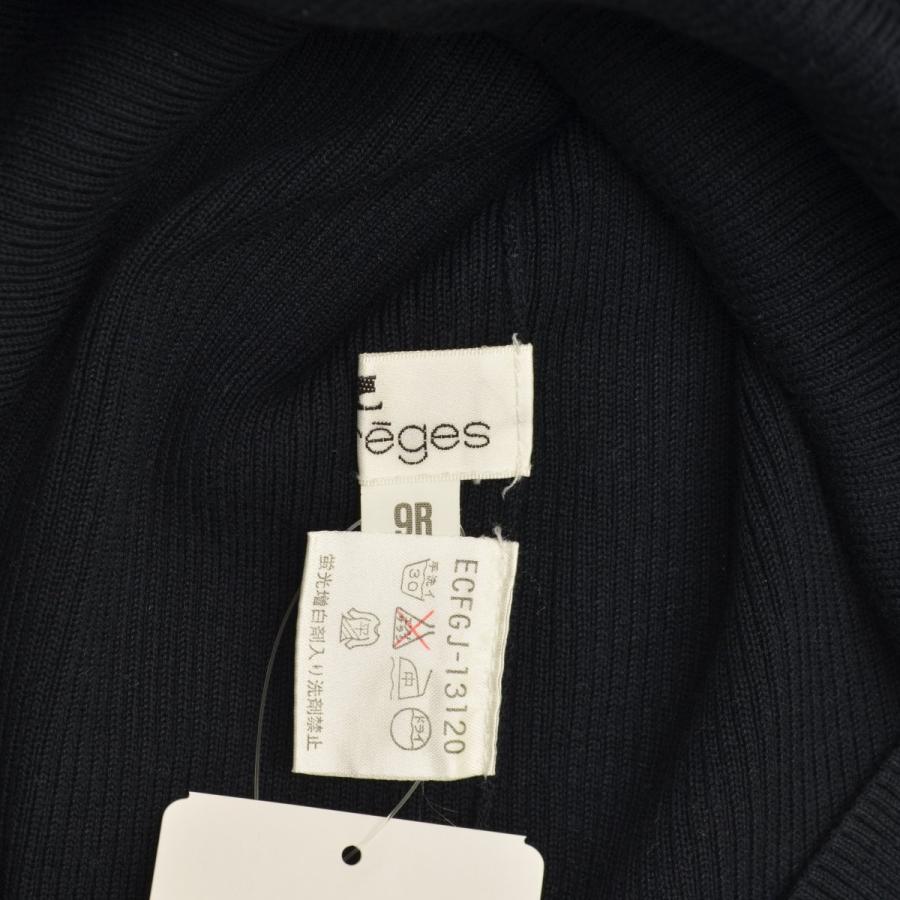 courreges（クレージュ） ハイネックリブ 半袖ニット : ブランド古着の