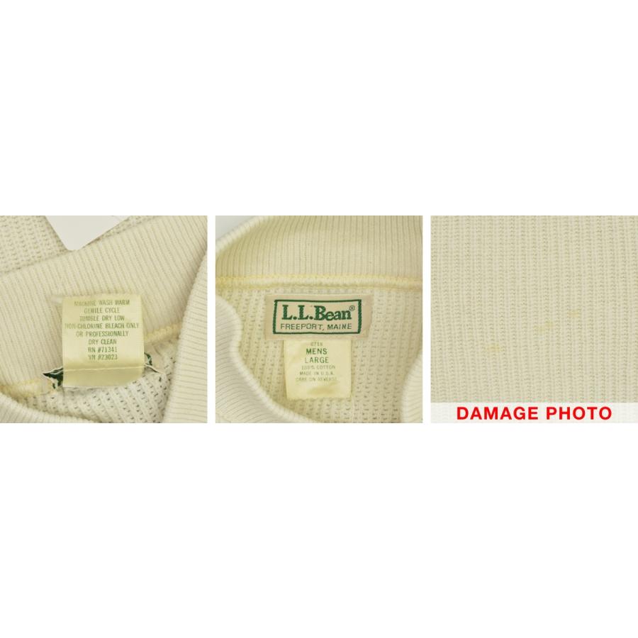 L.L.Bean（エルエルビーン） 80s USA製 ヘンリーネック 長袖ニット