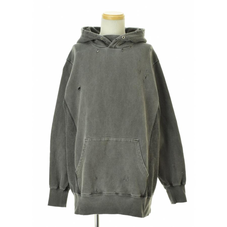 UNDERCOVER （アンダーカバー）06SST期ダメージ加工パーカーホワイト UNDERCOVER（アンダーカバー） ダメージ加工 プルオーバー スウェット