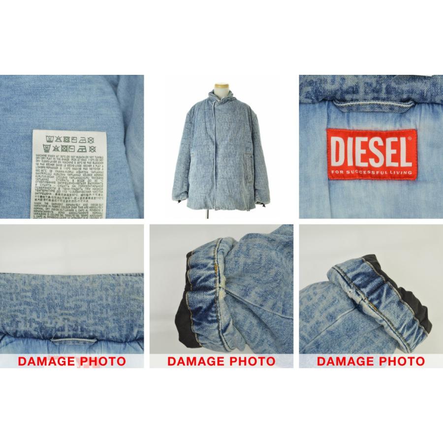 【DIESEL】A06673 D-BLAZ-L ロゴジャガード 中綿入りデニムジャケット DIESEL（ディーゼル） A06673 D-BLAZ-L ロゴジャガード 中綿入り