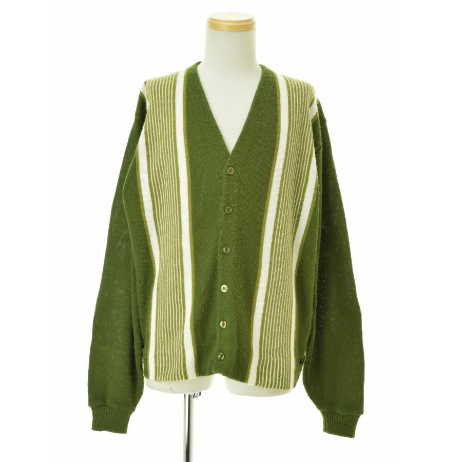 SEARS ストライプ カーディガン SEARS / シアーズ 〜70s ストライプ アクリルニット 長袖カーディガン