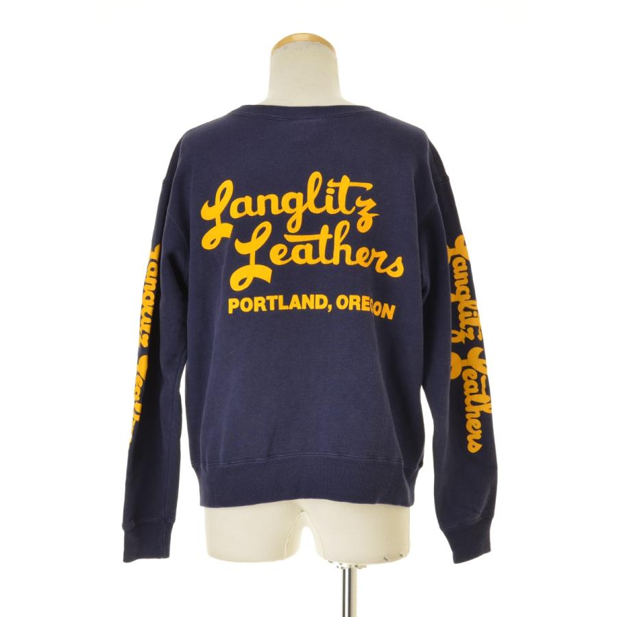 【LanglitzLeathers】カナダ製 ロゴスリーブプリント長袖スウェット Langlitz Leathers（ラングリッツレザー） Langlitz Leathers / ラング