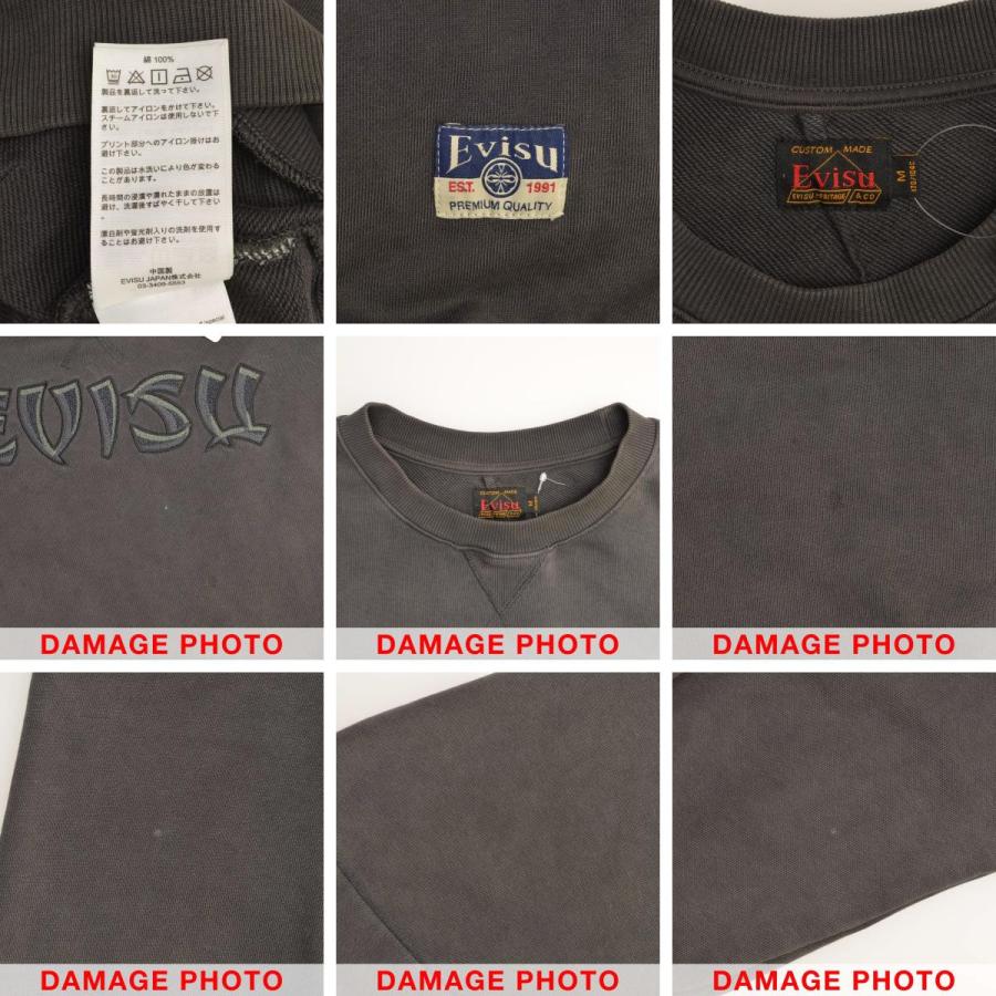 希少EVISU 短丈長袖ポロシャツ ネイビー 刺繍ロゴ　swag drip EVISU / エヴィス 仏頭とロゴ刺繍 リラックスフィット 長袖スウェット