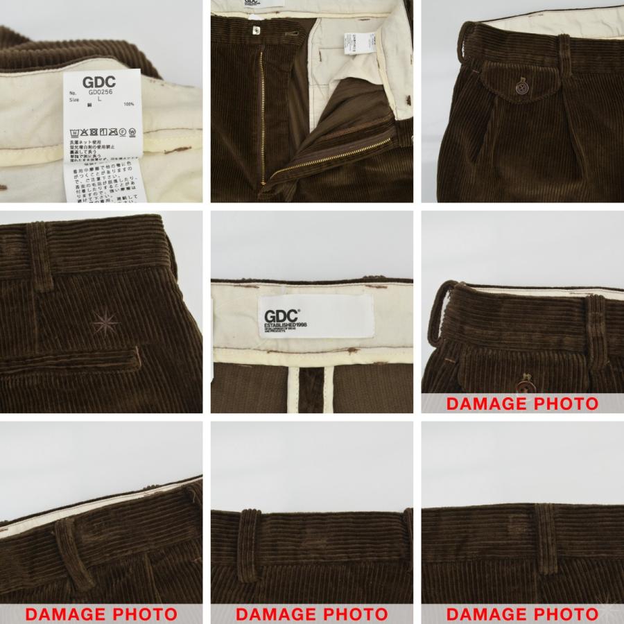 GDC GDC / ジーディーシー GD0256 corduroy Two tuck straight pants