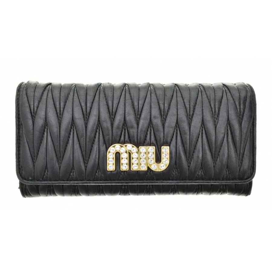 【MIUMIU】5MH109 クリスタル マテラッセ財布 miu miu（ミュウミュウ） 5MH109 クリスタル マテラッセ 財布