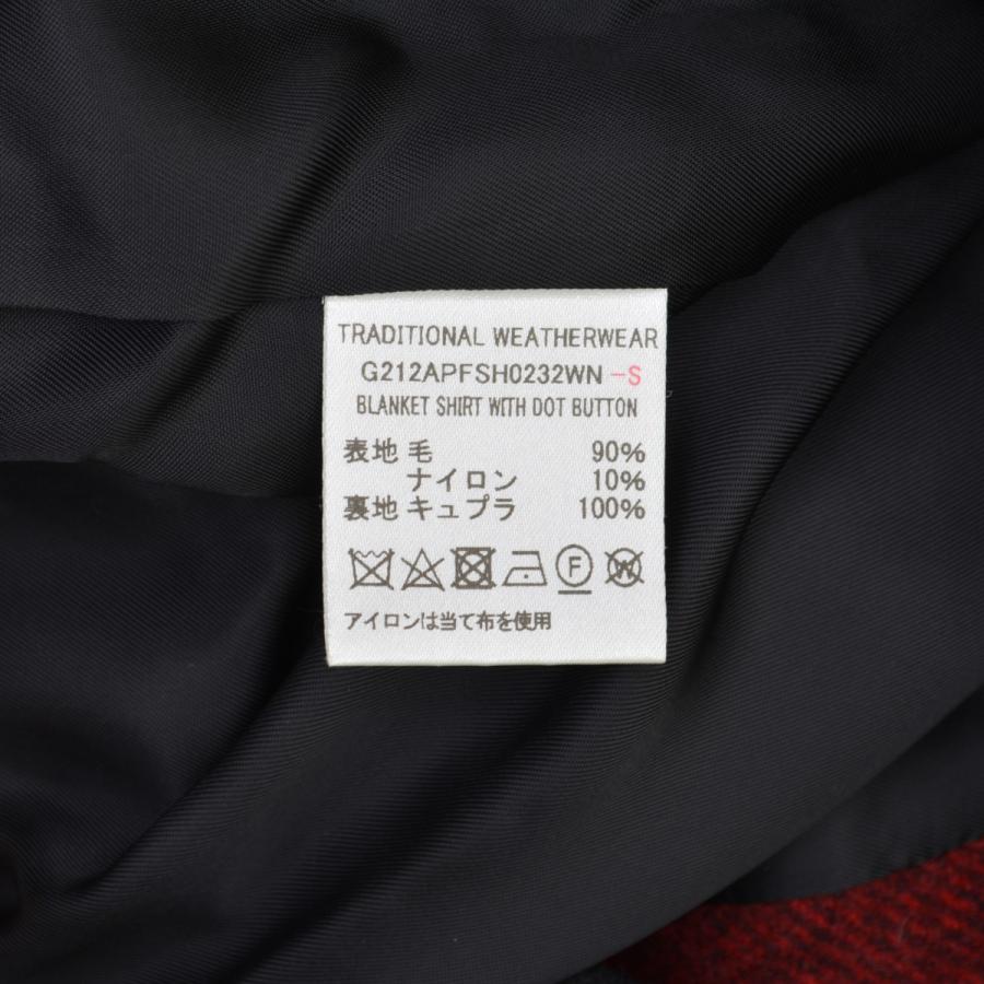 Traditional Weatherwear / トラディショナルウェザーウェア BLANKET SHIRT WITH DOT BUTTON バッファローチェック ウールジャケット