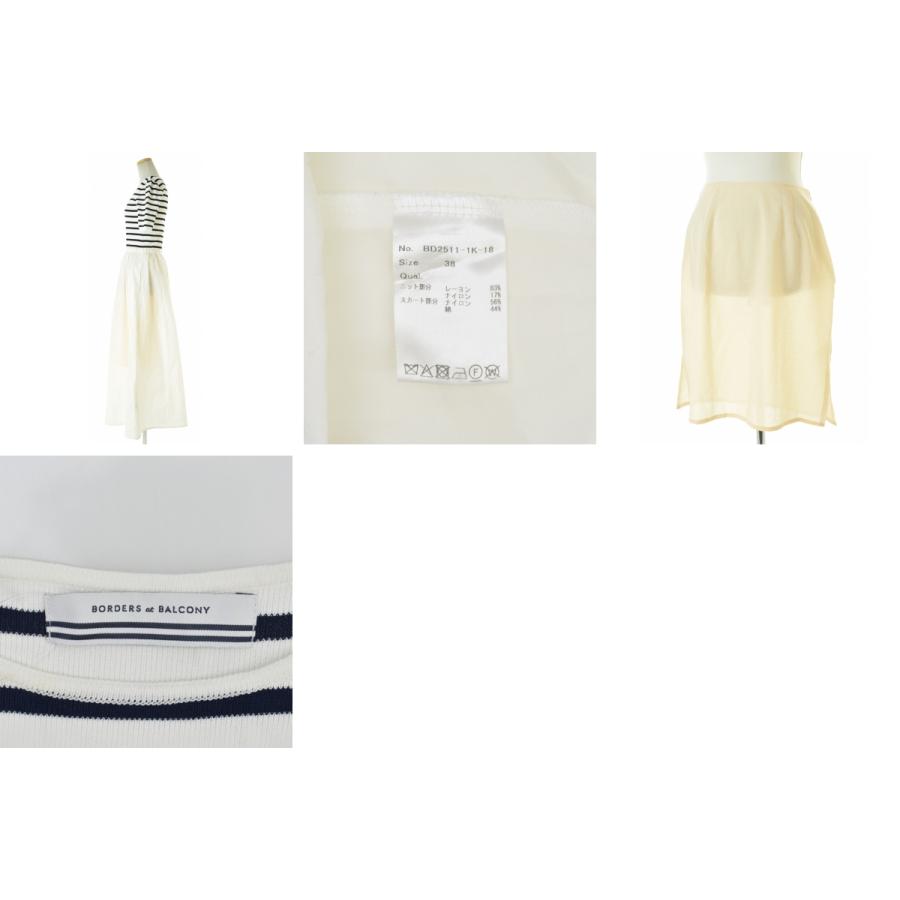BORDERS at BALCONY / ボーダーズアットバルコニー BD2511-1K-18 KNIT CONBINATION DRESS ニットコンビネーション ドレス 半袖ワンピース_3