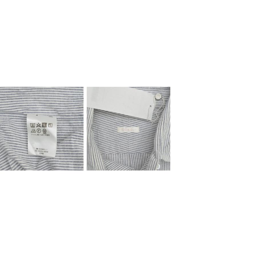 COMOLI / コモリ 23SS X01-02009 OX BD SHIRT ストライプ オックスBD