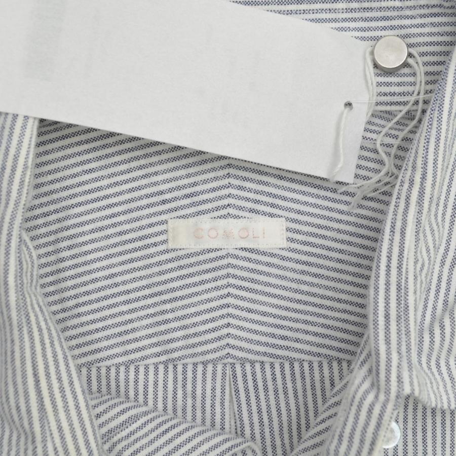 COMOLI 23SS オックスBDシャツ ストライプ（X01-02009） COMOLI / コモリ 23SS X01-02009 OX BD SHIRT ストライプ オックスBD