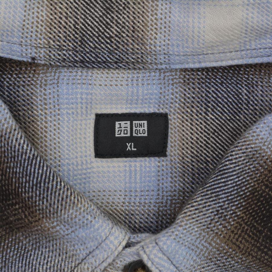 ユニクロ（UNIQLO） フランネルチェック オンブレ 長袖シャツ
