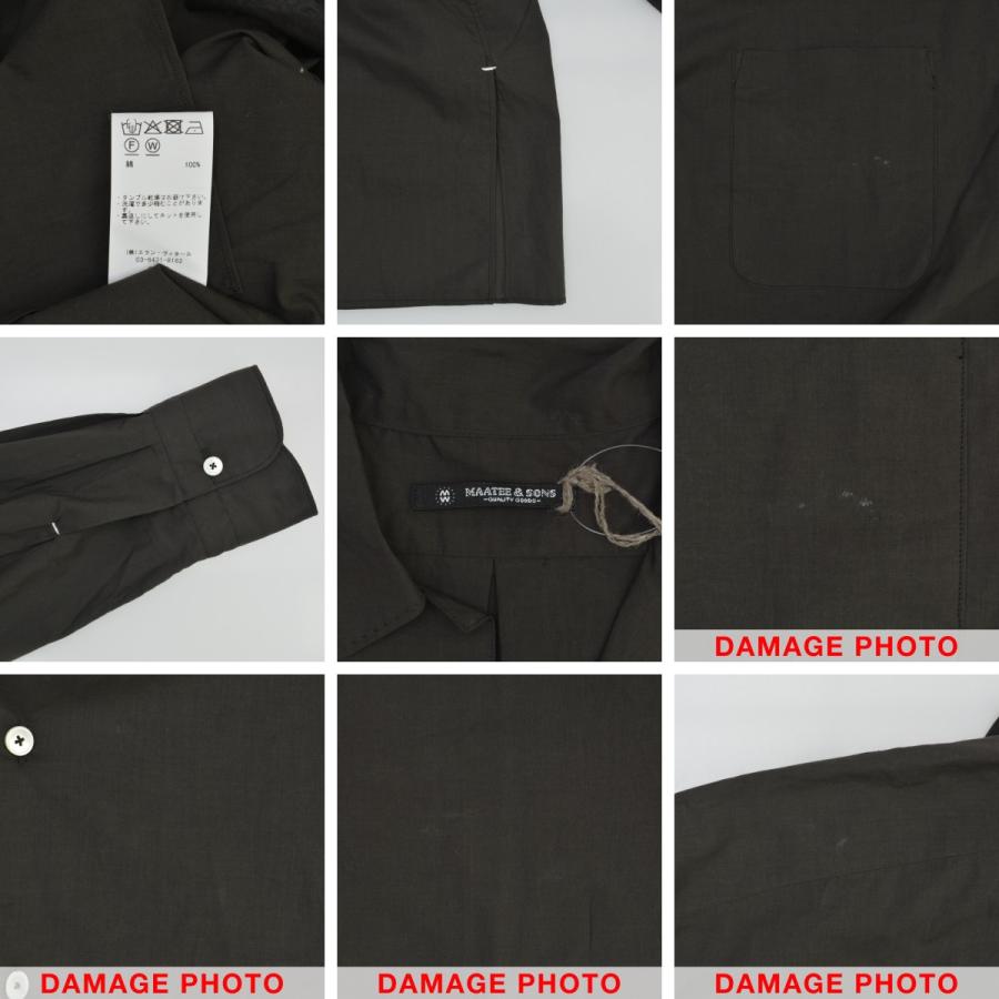 MAATEE&SONS / マーティーアンドサンズ 26SS MT6103-0603A MUSOU OPEN COLLAR 160/SUVIN 長袖シャツの画像
