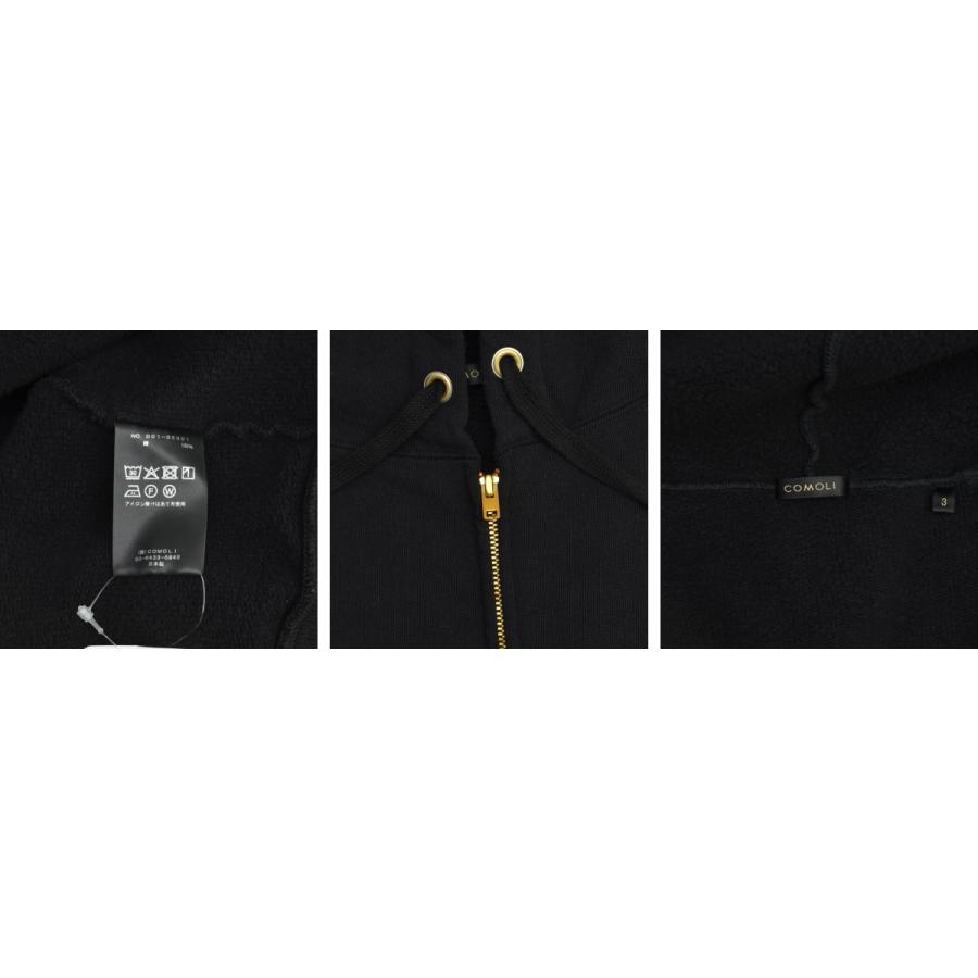 COMOLI / コモリ 26SS D01-05001 コットン裏毛 ジップパーカー ジップアップパーカー_2