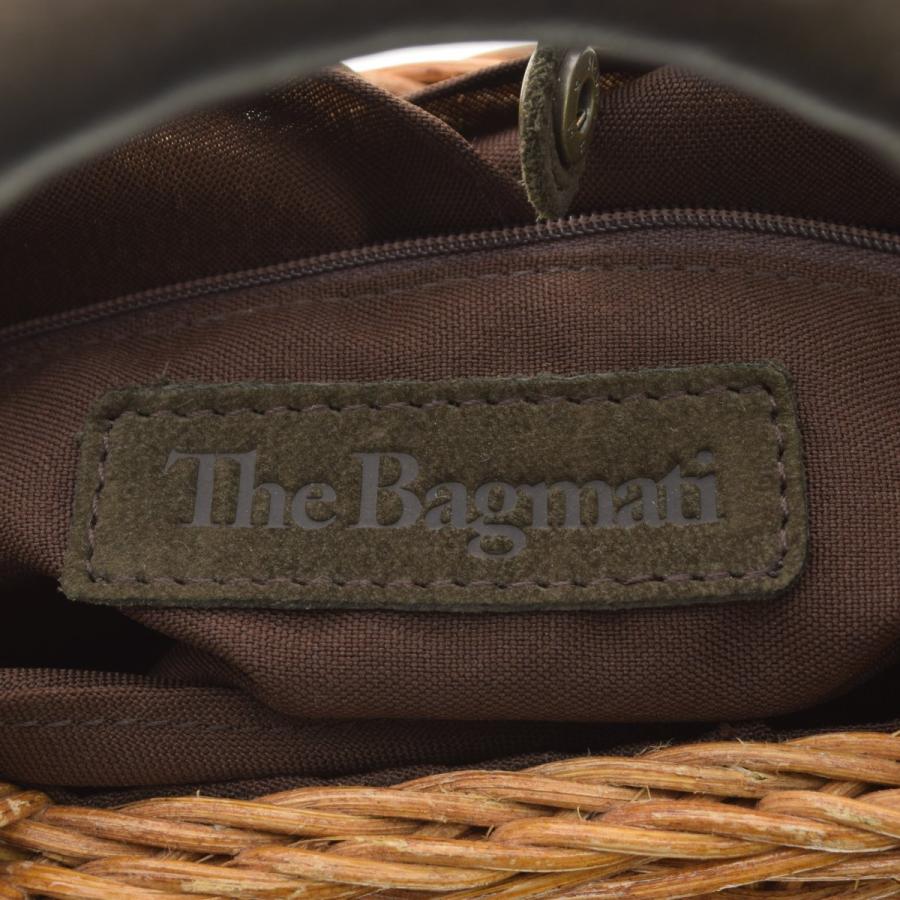 The Bagmati / バグマティ ウィッカー編み レザーハンドル かご バッグ
