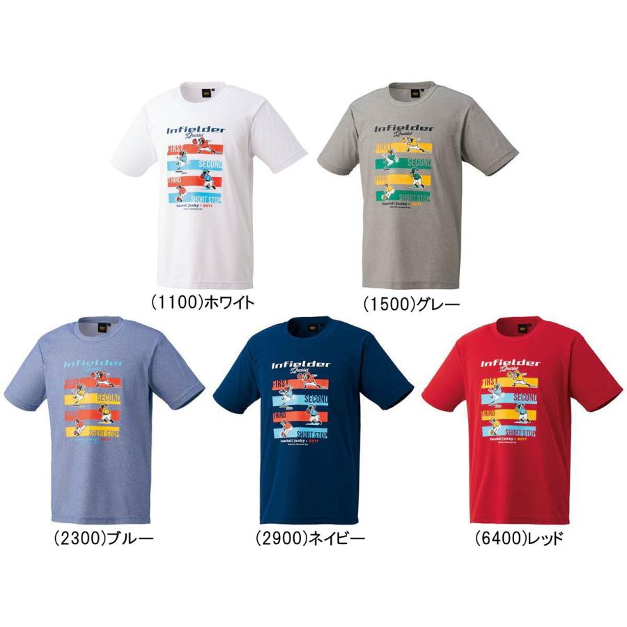 メール便無料 ゼット ベースボールジャンキー 半袖 Tシャツ BOT641SJT1 展示会限定品 野球 ベースボール ZETT｜kanisponet