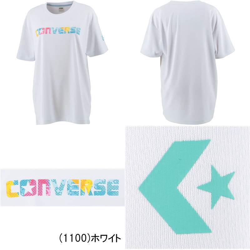 メール便無料 コンバース レディース プリント Tシャツ 半袖 女性 女子 CB331353 ミニバス バスケット CONVERSE｜kanisponet｜02