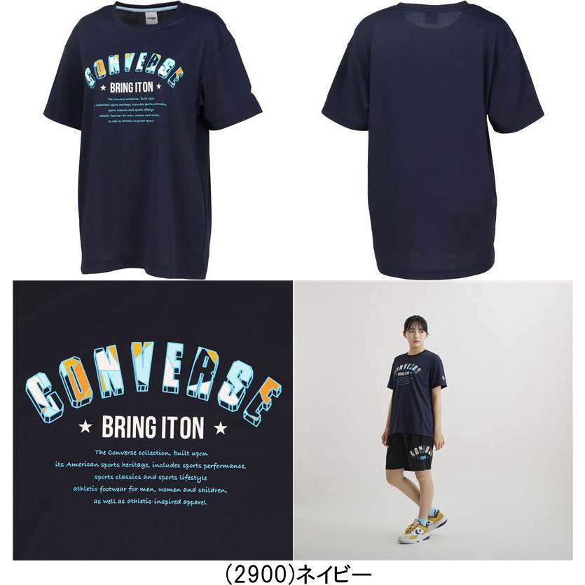 メール便無料 コンバース Tシャツ レディース プリント 女性 女子 CB341351 ミニバス バスケット｜kanisponet｜04