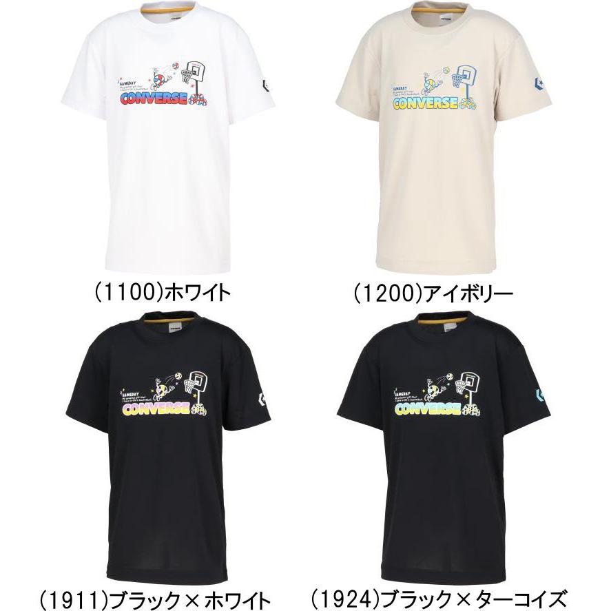 メール便無料 コンバース ジュニア プリント Tシャツ 半袖 CB461356