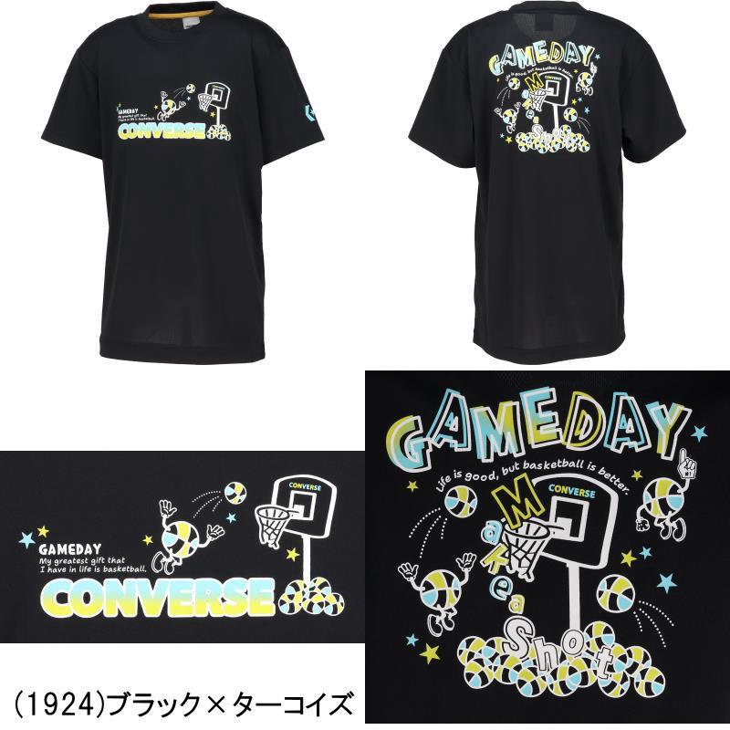 メール便無料 コンバース ジュニア プリント Tシャツ 半袖 CB461356