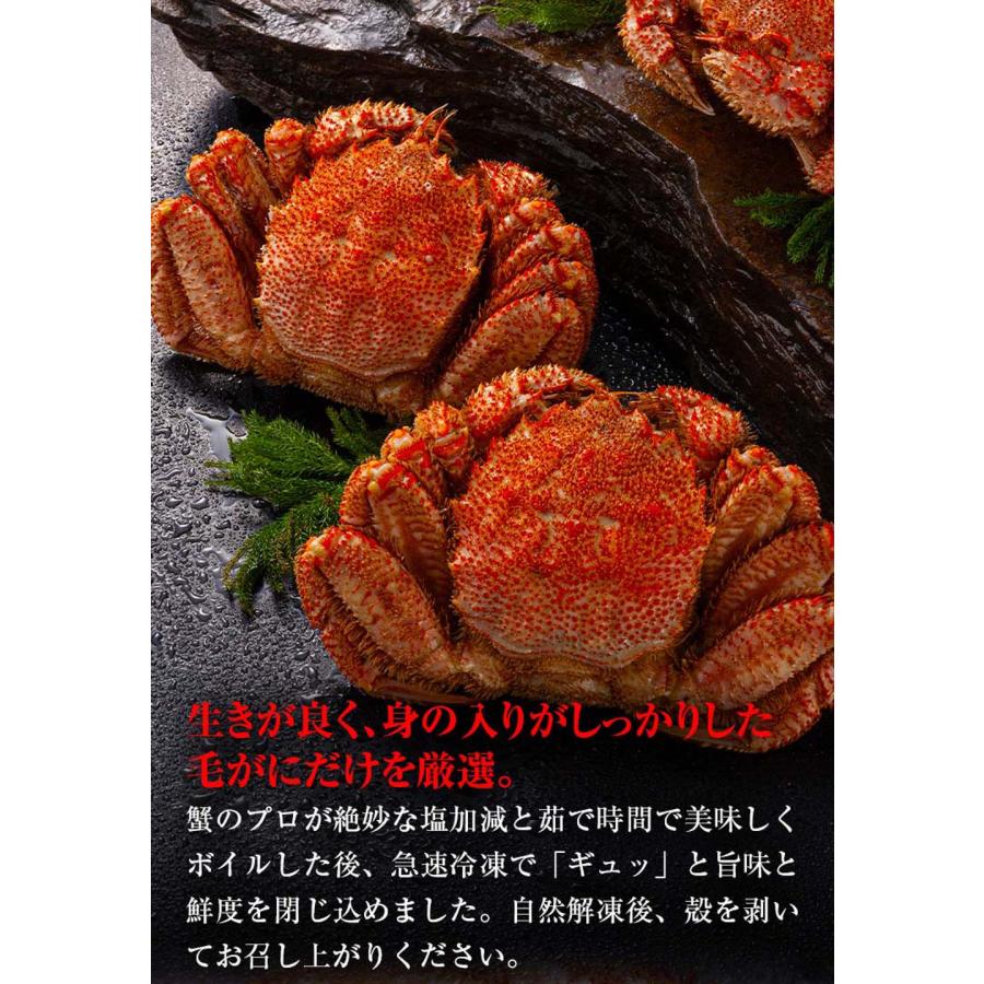 送料無料 毛蟹  11尾から14尾入りで、合計4ｋｇ前後　ボイル冷凍　毛ガニ 1尾の280ｇ〜360ｇの小型サイズ 毛がに 食べ放題 北海道 カニ味噌 かに 通販 カニ | ブランド登録なし | 03