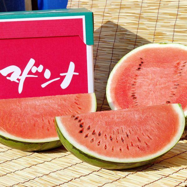 送料無料 マドンナスイカ 秀品 大玉 3L〜4Lサイズ 8〜9kg 北海道産