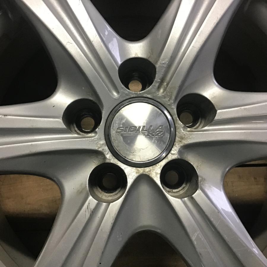 シルバー925 アルミ ホイール 15インチ 4本 SIBILLA RZ 社外 15×6J ET 43 5穴 PCD