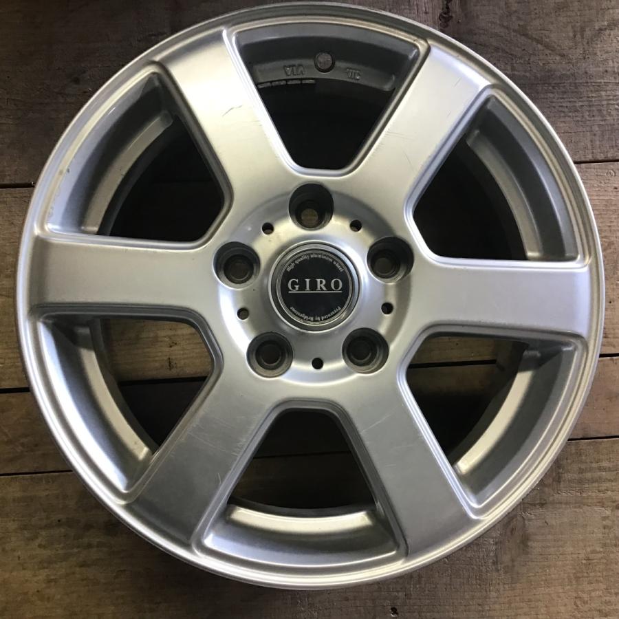 アルミ ホイール 15インチ 4本 GIRO 社外 15×6J 5穴 OFF +53 PCD 114,3 