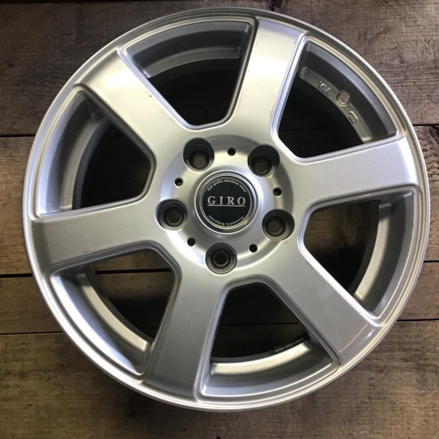 アルミ ホイール 15インチ 4本 GIRO 社外 15×6J 5穴 OFF +53 PCD 114,3