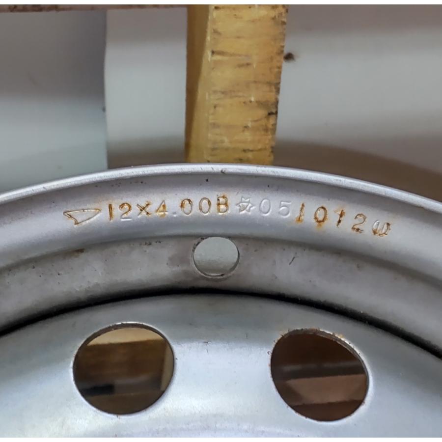 B*S様 ダイハツ純正鉄ホイール。12Х4J 激安 中古 4本セット】 ダイハツ シャレード 純正 スチール