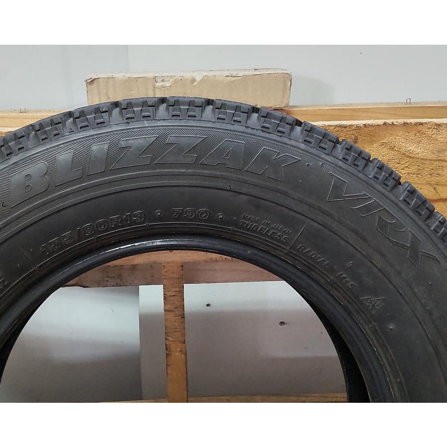 スタッドレス タイヤ 4本 2019年製 155/80R13 79Q BRIDGESTONE BLIZZAK 