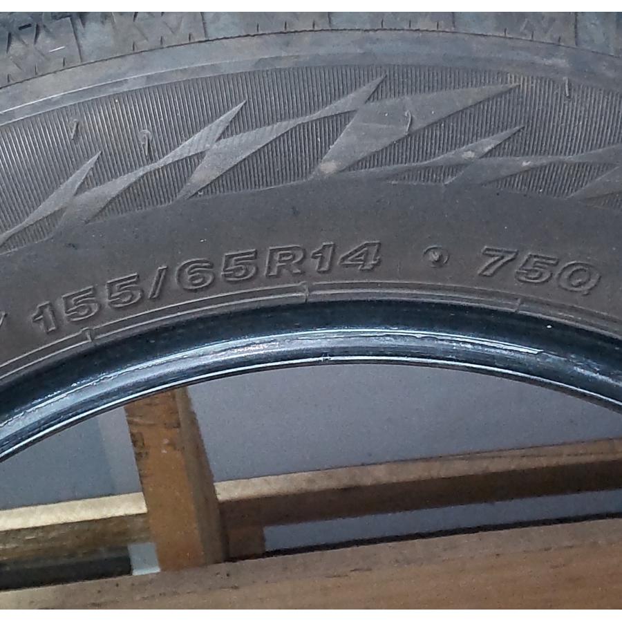 ブリザック VRX2 スタッドレス タイヤ 4本 2019年製 155/65R14 75Q