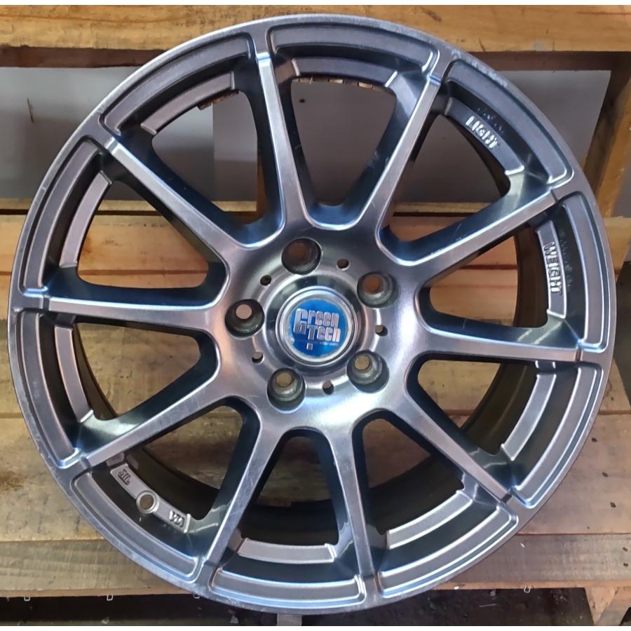 アルミ ホイール 4本 Green Tech 社外 17×7.0J ET48 5H×114.3 BD73.1 中古 : NEW X ...