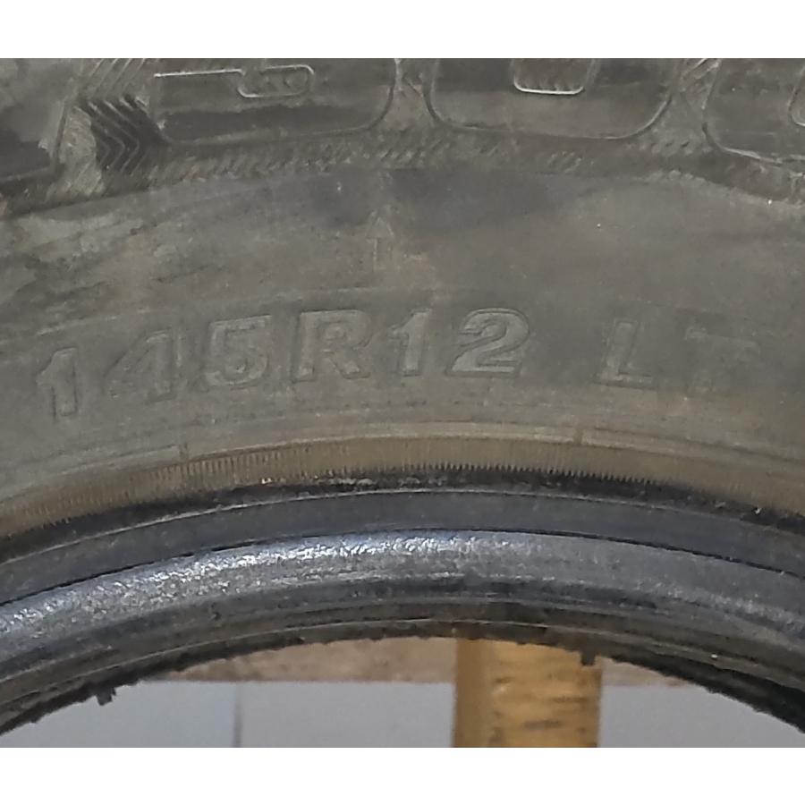 スタッドレス タイヤ 1本 2021年製 145R12 LT BRIDGESTONE W300 7.0 中古｜kanjiengine5131｜09