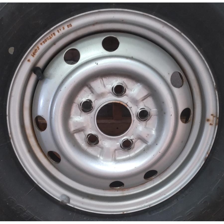 ブリザック VL1 スタッドレス タイヤ スチール ホイール 1本 185R14 LT 2022年製 5.2 日産 ボンゴ 14×5J 5H× ...