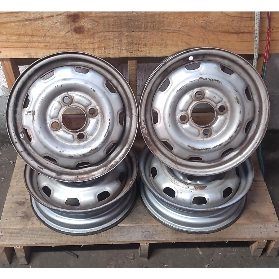 サンバー スチール 鉄 ホイール 12インチ 4本 純正 スバル 4穴 12×3.50