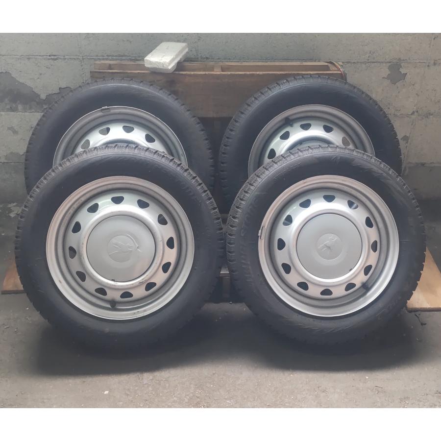 ブリザック VRX2 スタッドレスタイヤ スチール ホイール 4本 155/65R14