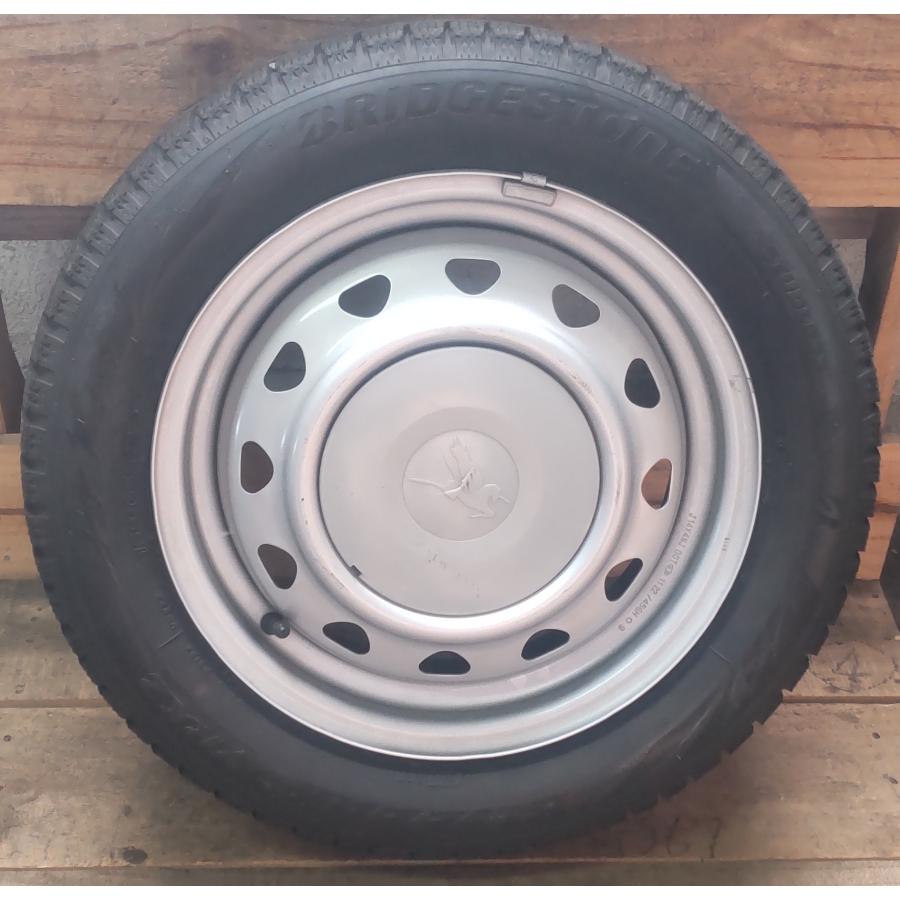 ブリザック VRX2 スタッドレスタイヤ スチール ホイール 4本 155/65R14
