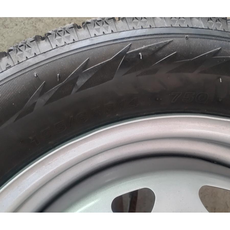 ブリザック VRX2 スタッドレスタイヤ スチール ホイール 4本 155/65R14