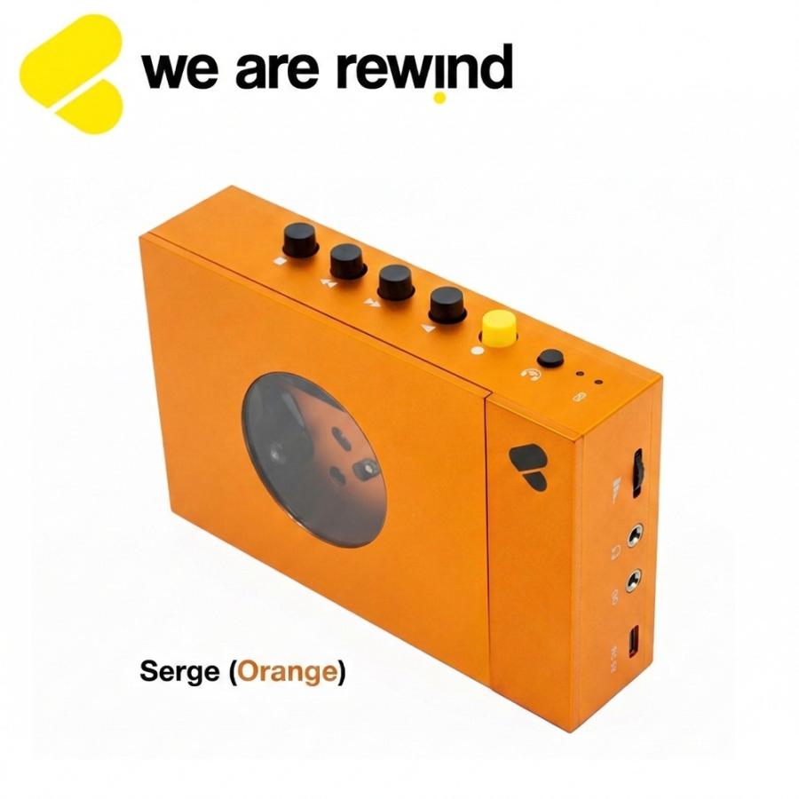 WE ARE REWIND ポータブルカセットプレーヤー WE-001 ORANGE Bluetooth