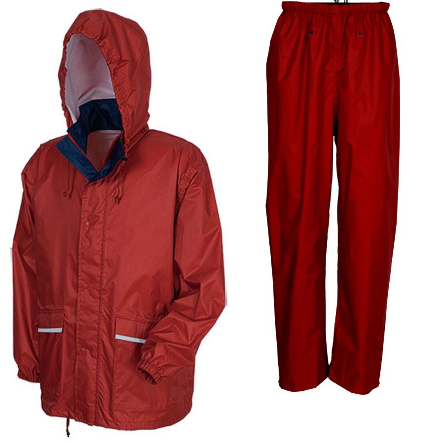 Munsingwear マンシングウェア レインウェア上下セット赤×黒 ゴルフ