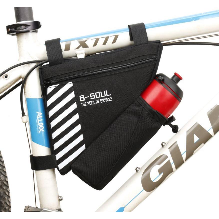 便利！ドリンクホルダー付 フレームバッグ フロント バッグ ロード